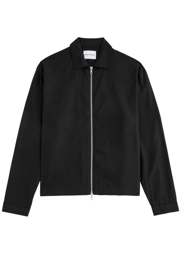 Photo: Mki Miyuki Zoku Rider Logo-embroidered Jacket Black