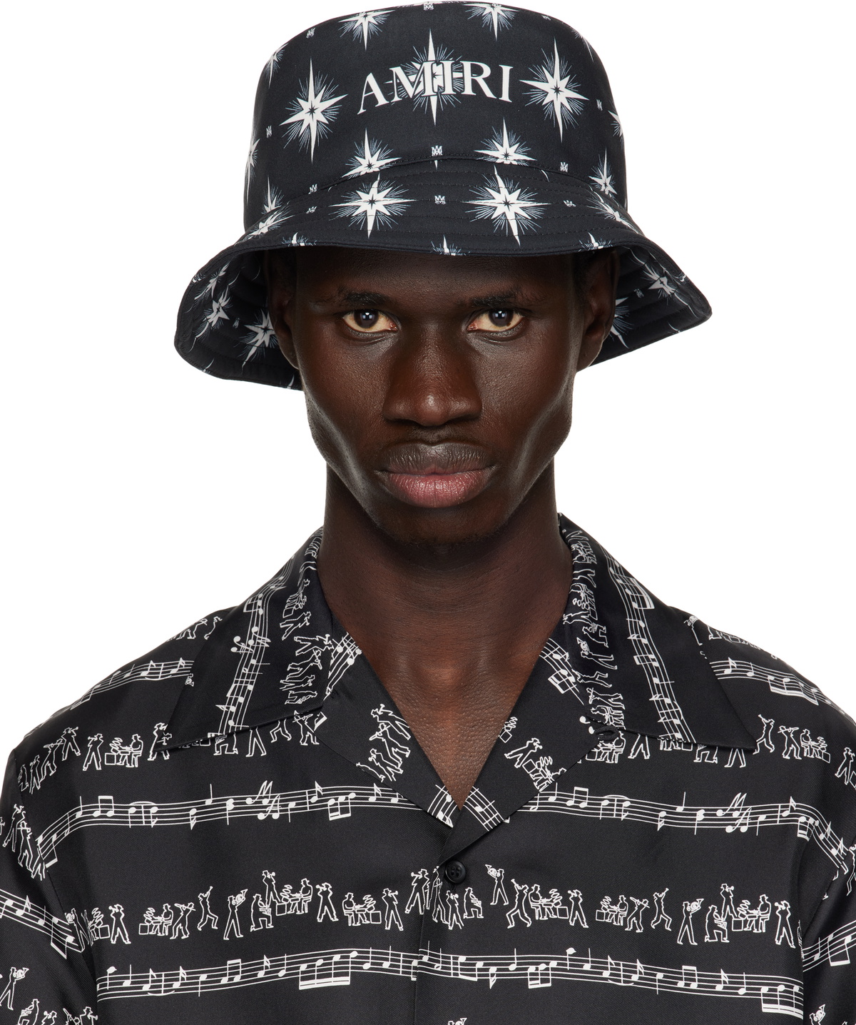 AMIRI Black Starburst Bucket Hat Amiri