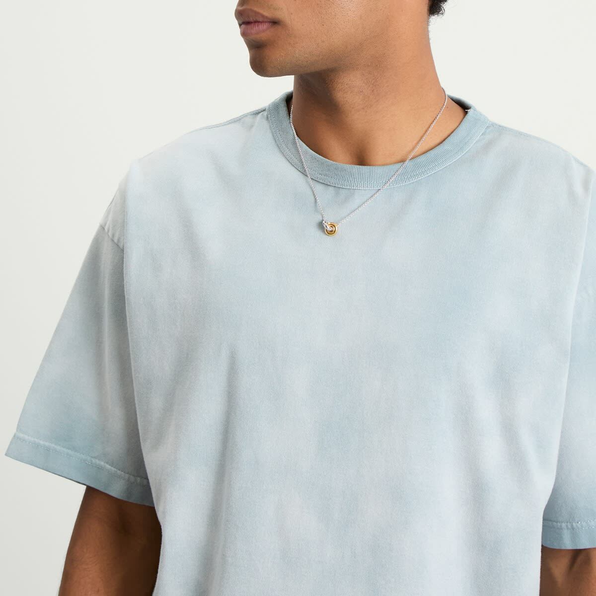 Tom Wood 20.5" Sphere Double Pendant Necklace in Silver/Gold 