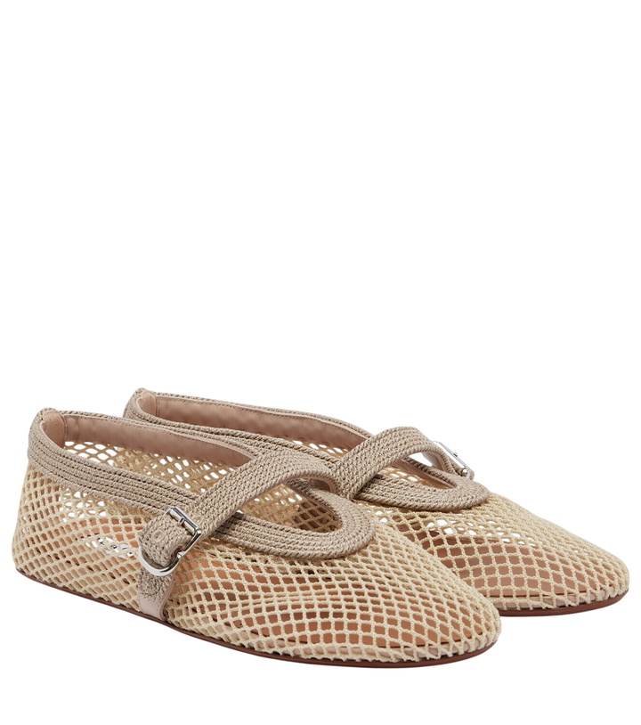 Photo: Alaïa Fishnet Mary Jane flats