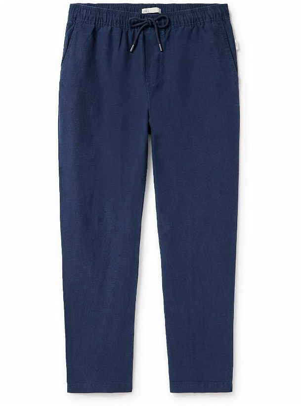 Photo: Onia - Air Straight-Leg Linen and Lyocell-Blend Drawstring Trousers - Blue