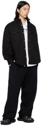 VTMNTS Black Oversized Denim Shirt
