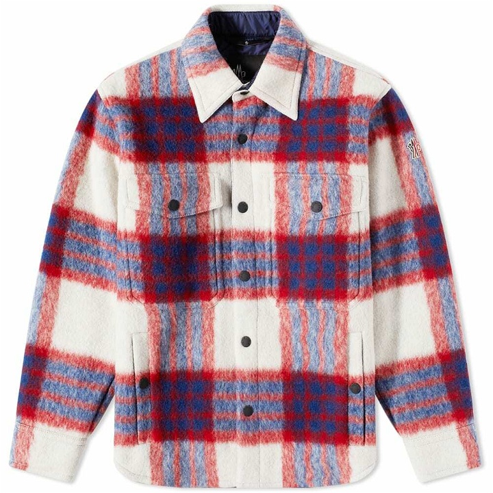 Photo: Moncler Grenoble Men's Waier Check Shirt Jacket in Red/White