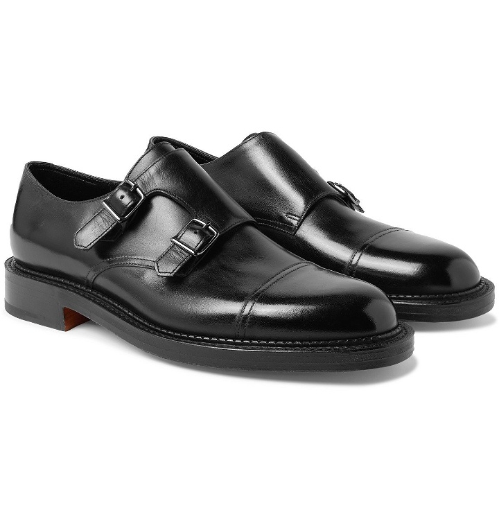 Photo: John Lobb - William Leather Monk Strap Shoes - Black