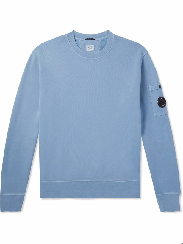 Photo: C.P. Company - Logo-Appliquéd Brushed Cotton-Jersey Sweatshirt - Blue