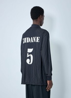 Y-3 Pinstripe Long Sleeve Polo Shirt