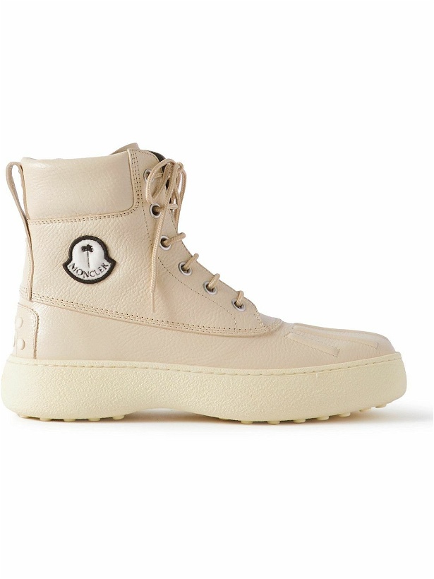 Photo: Moncler Genius - Tod's Palm Angels Winter Gommino Full-Grain Leather Boots - Neutrals