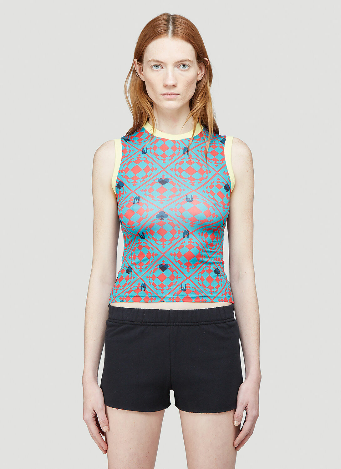 Maisie Wilen Knitted Muscle Beach Tank Top