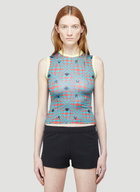 Maisie Wilen Knitted Muscle Beach Tank Top