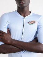 A Kind Of Guise - Basso Giro Alpino Logo-Print Mesh Cycling Jersey - Blue