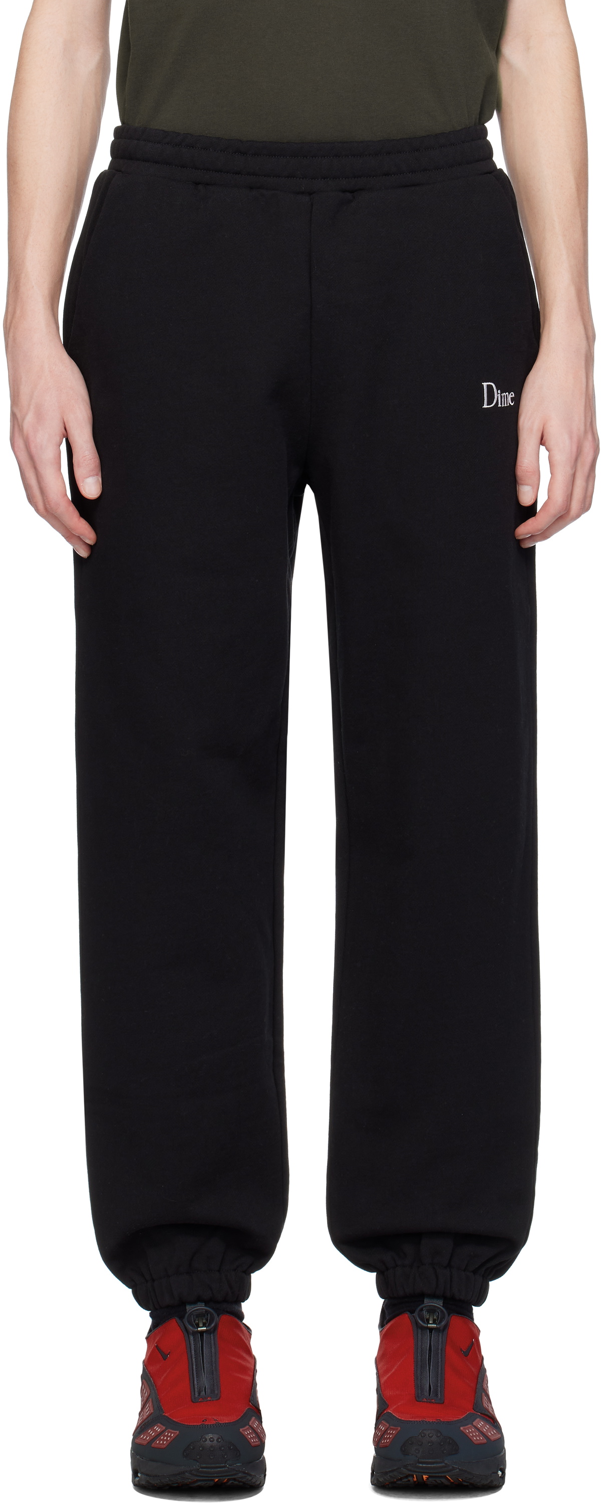 Dime Black Classic Small Logo Sweatpants