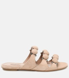 Alaïa Bombe suede slides