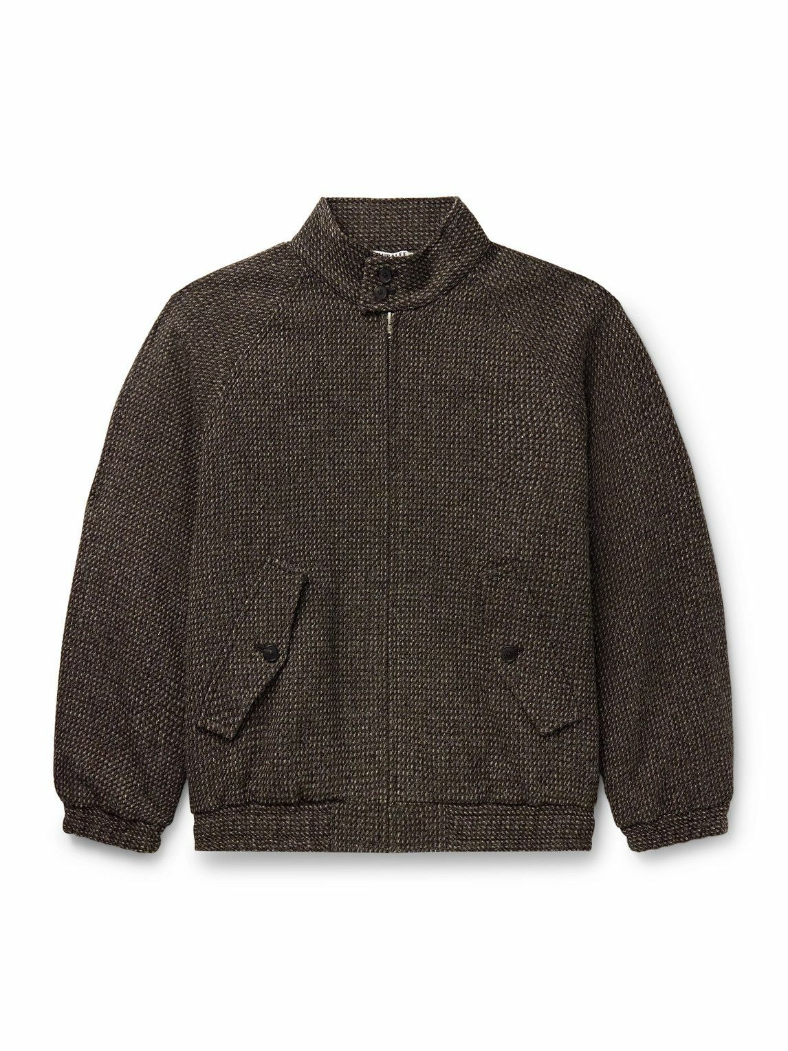 AURALEE Khaki Light Wool Max Padded Flight Bomber Jacket Auralee