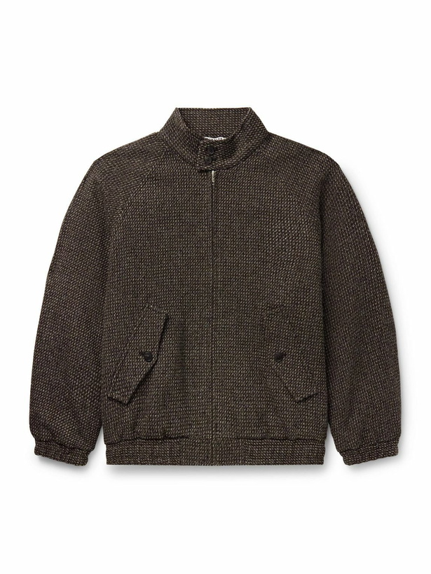 Photo: Auralee - Wool, Alpaca and Silk-Blend Tweed Bomber Jacket - Brown