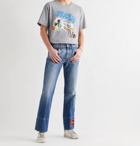 GUCCI - Disney Printed Mélange Cotton-Jersey T-Shirt - Gray