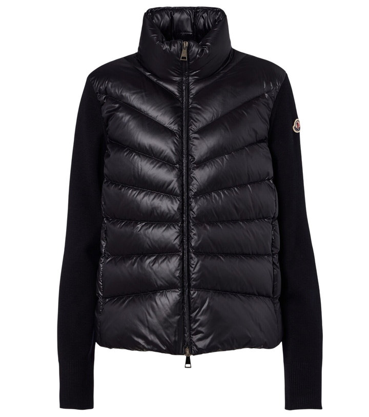 Photo: Moncler Tricot down-paneled virgin wool cardigan