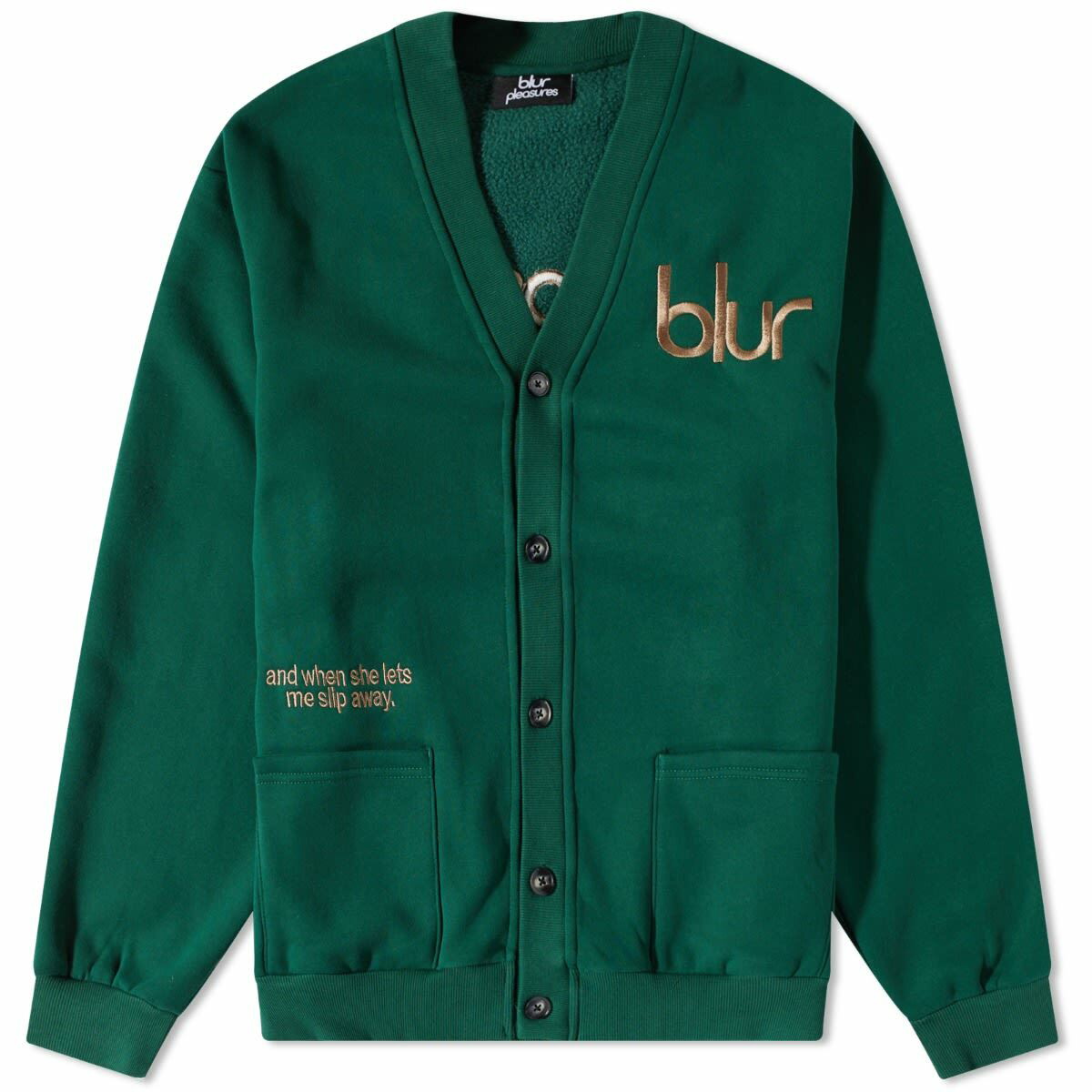 Pleasures Men's Blur Cardigan in Green PLEASURES