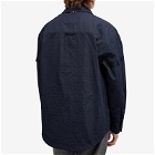 Thom Browne Men's Oversized Tonal Shirt Jacket in Navy