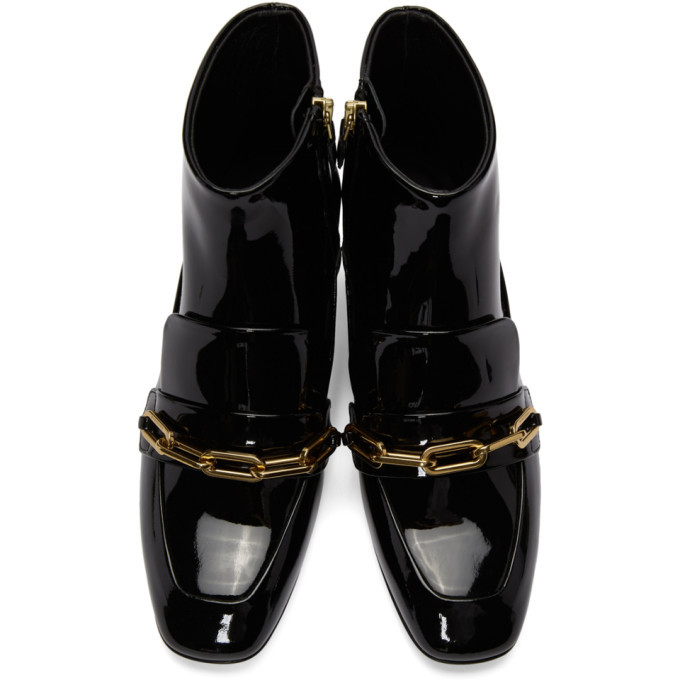 Burberry patent 2024 leather boots