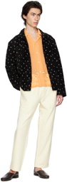 Bode Orange Beaded Shirt