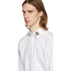 Dolce and Gabbana White Crown Martini Fit Shirt