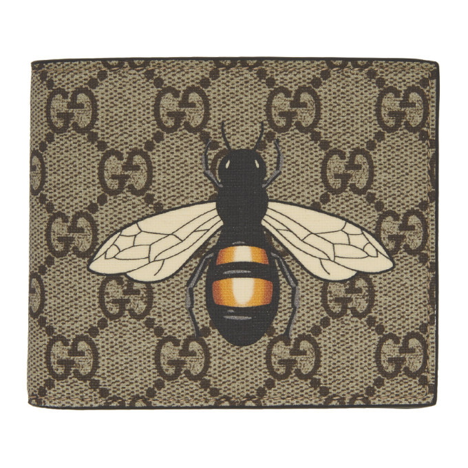 Photo: Gucci Beige GG Supreme Bee Wallet