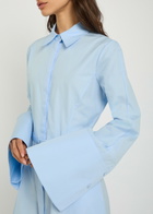 Gabriela Hearst Carmina Belted Cotton-poplin Maxi Shirt Dress Light Blue
