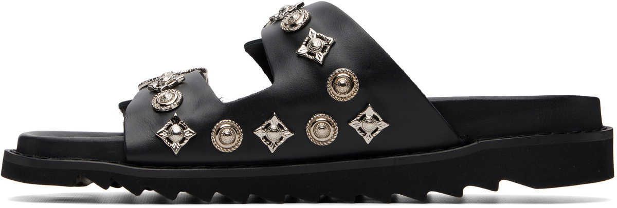 Toga Virilis Black Buckle Sandals