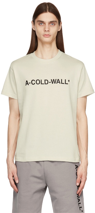 Photo: A-COLD-WALL* Beige Essential Logo T-Shirt