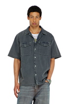 Diesel Bowling shirt in coloured denim - Denim Shirts Mens in Grey