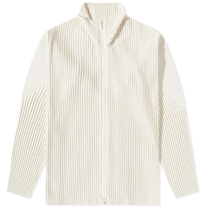 Photo: Homme Plissé Issey Miyake Men's Pleated Track Jacket in Ivory