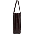 Mansur Gavriel Brown Croc Everyday Tote