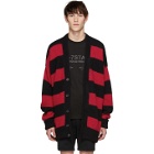 Dsquared2 Black and Red Striped Cardigan