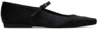 Loulou de Saison Black Leone Pony-Effect Leather Flats