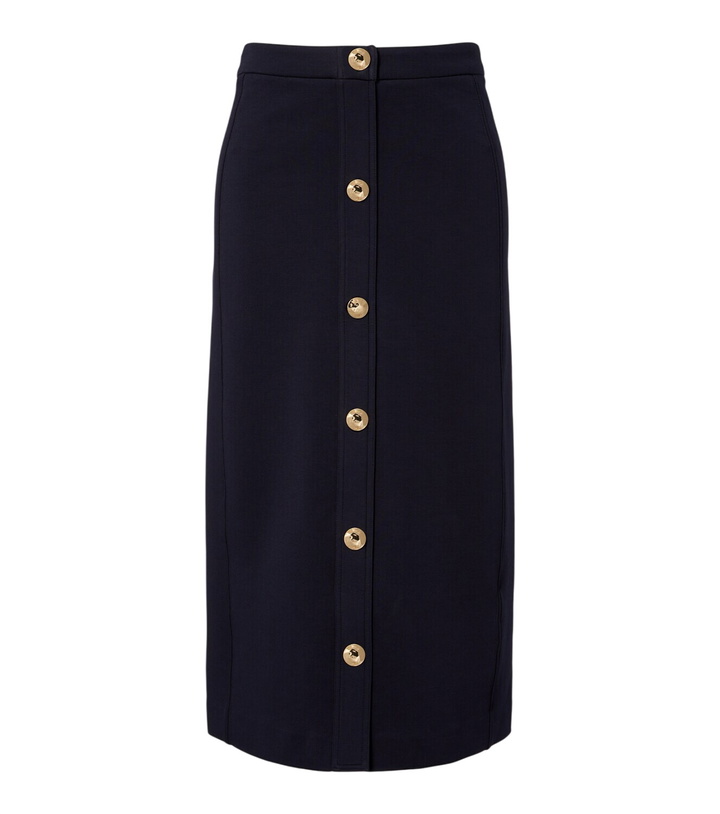 Photo: 'S Max Mara Cotton-blend midi skirt