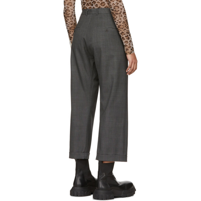 R13 Grey Check Crossover Trousers R13