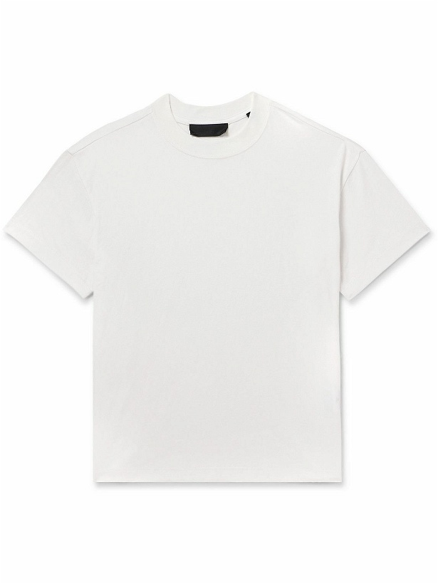 Photo: FEAR OF GOD ESSENTIALS - Logo-Appliquéd Cotton-Blend Jersey T-Shirt - White