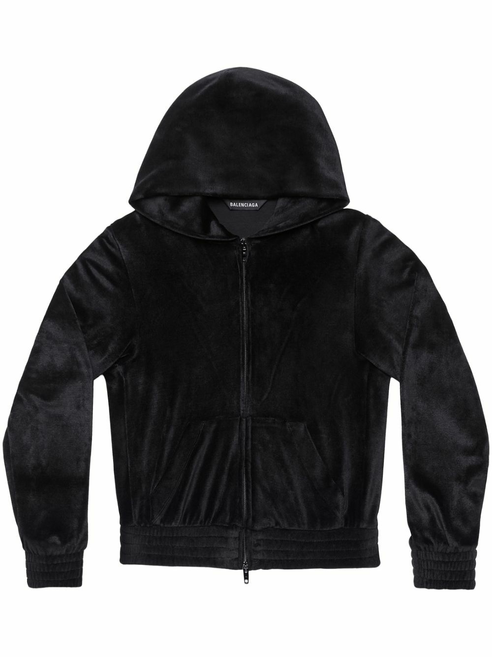 BALENCIAGA - Velvet Zip-up Hoodie Balenciaga