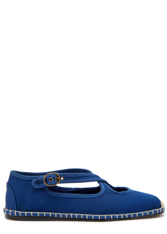 Photo: Polo Ralph Lauren Cross-over Grosgrain Espadrille Mary Jane Flats Navy