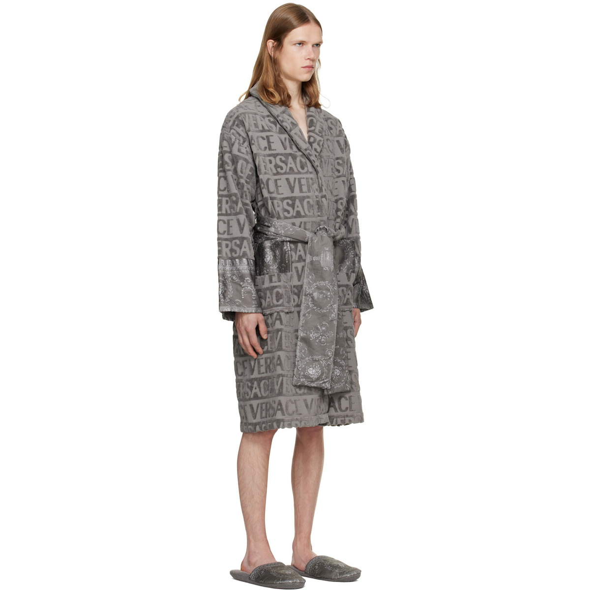 Versace Gray 'I Heart Baroque' Bathrobe