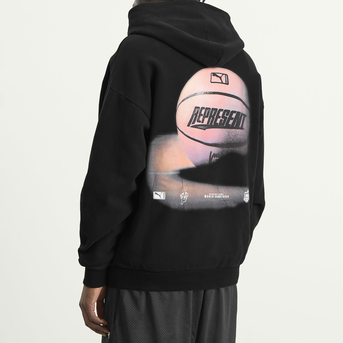 Puma Men's x Represent Graphic Hoodie in Puma Men's Black