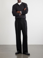 Barena - Mado Wide-Leg Wool-Blend Drawstring Trousers - Black
