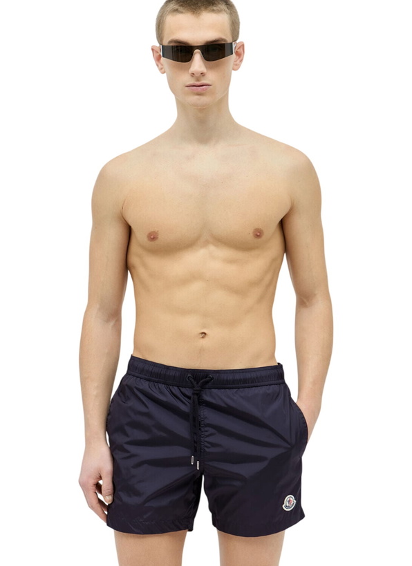 Photo: Moncler Logo Patch Swim Shorts