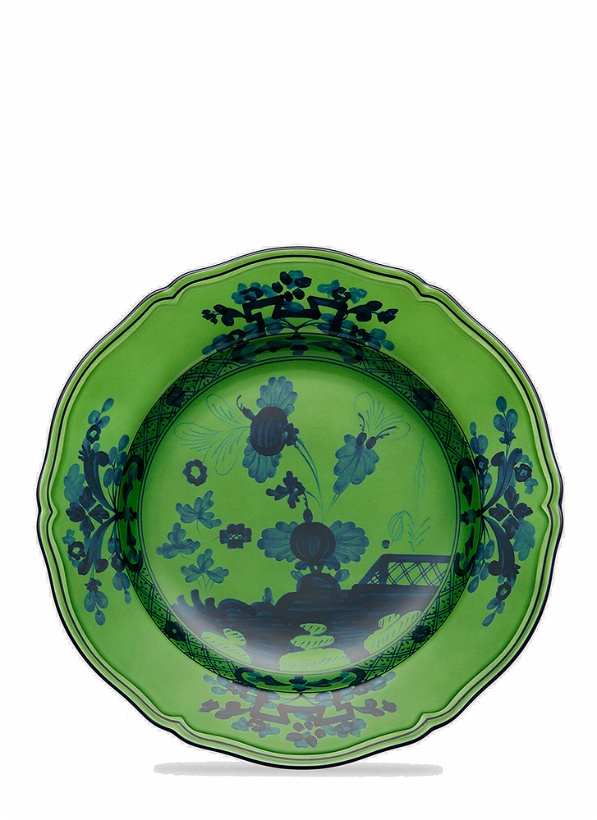 Photo: Set of Two Oriente Italiano Soup Plate in Green