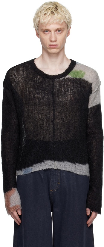 Photo: Eckhaus Latta Black Composition Sweater