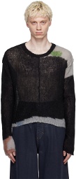 Eckhaus Latta Black Composition Sweater