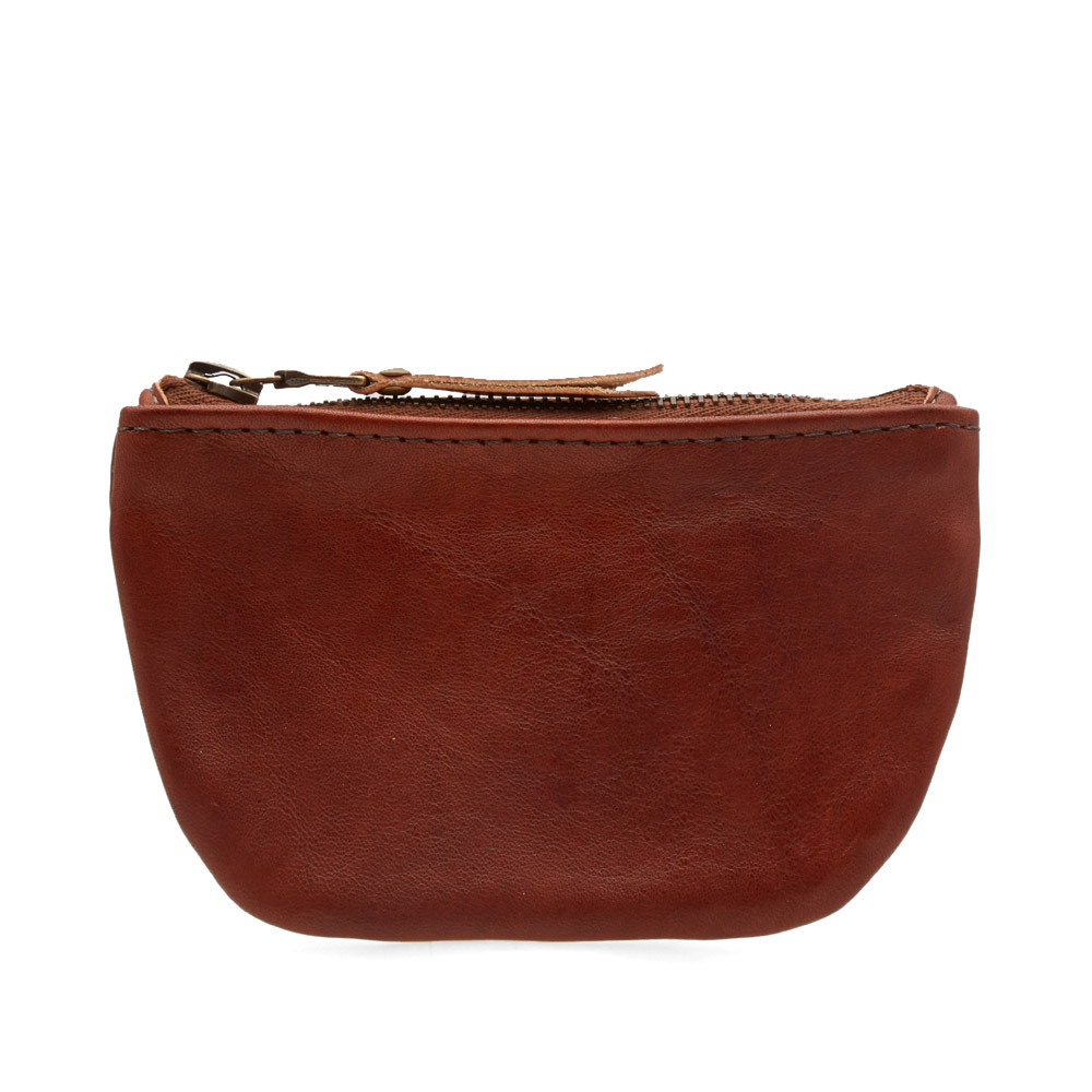 Maple Leather Zip Pouch Maple