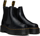 Dr. Martens Black 2976 Polished Smooth Platform Chelsea Boots