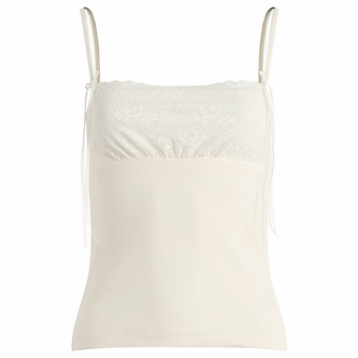 Fruity Booty Women's Meringue Lace Tank in Cream
