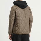 Taion Men's Military V-Neck Zip Down Jacket in Dark Khaki
